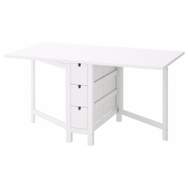 Set masă și scaune Ikea Norden/Frosvi/Knisa Dreptunghiulară / PAL / White photo 2