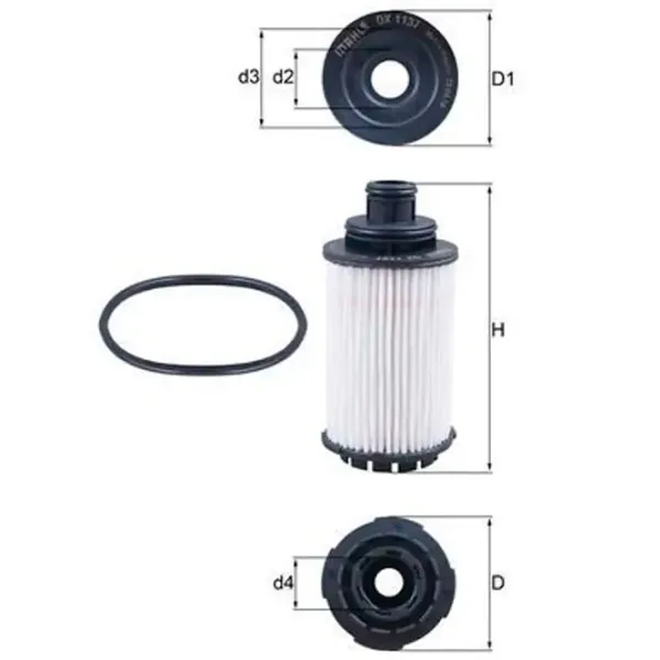 Масляный фильтр Mahle OX 1137D MHL-OX 1137D photo 5
