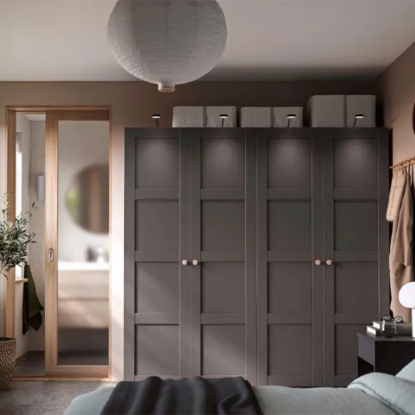 Dulap Ikea Pax/Bergsbo 200 x 60 x 201.2 / DSP / Gri închis photo 4