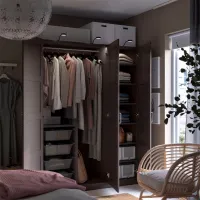 Шкаф Ikea Pax/Bergsbo 150 x 60см x 201.2 / ДСП / Темно серый photo 2