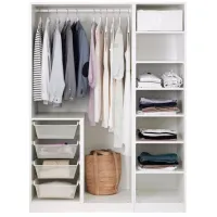 Шкаф Ikea Pax/Bergsbo 150 x 60см x 201.2 / ДСП / Белый photo 4