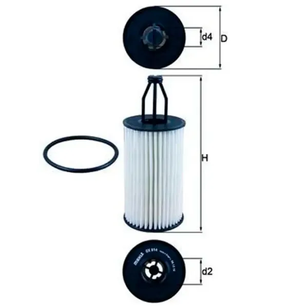 Масляный фильтр Mahle OX 814D MHL-OX 814D photo 4