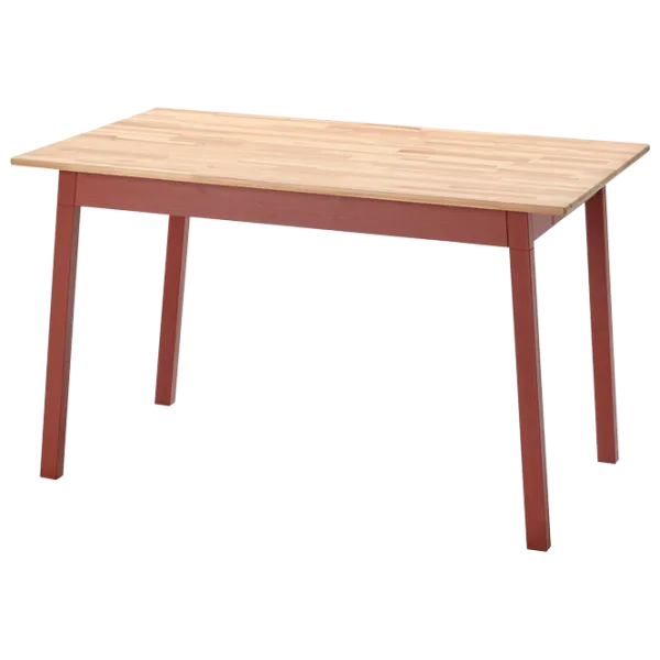 Set masă și scaune Ikea Pinntorp/Stefan Dreptunghiulară / Lemn / Red photo 2