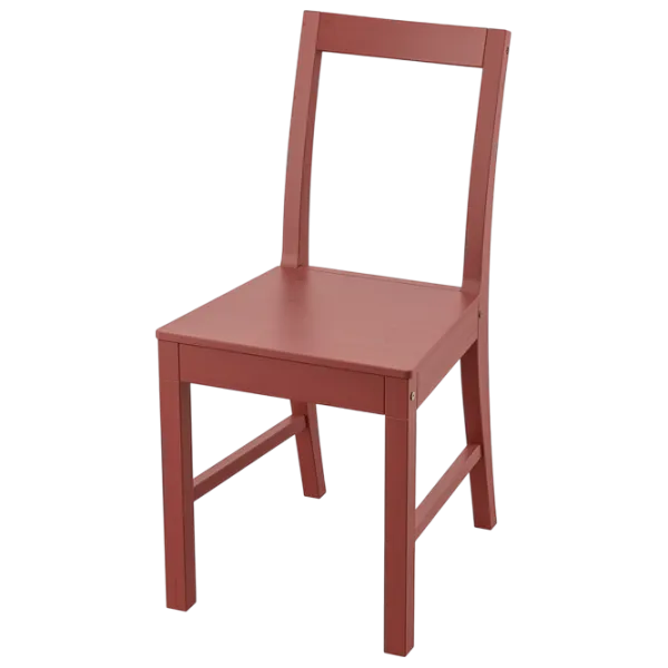 Set masă și scaune Ikea Pinntorp/Stefan Dreptunghiulară / Lemn / Red photo 3