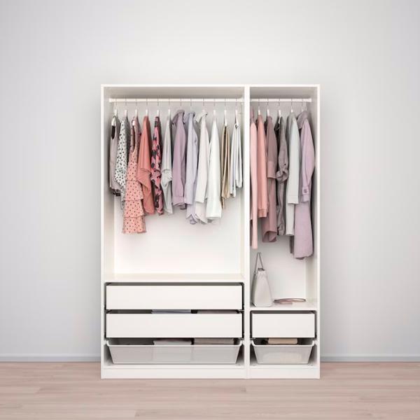 Шкаф Ikea Pax/Fardal 150 x 60см x 201.2 / ДСП / Белый photo 5