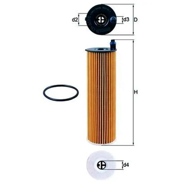 Масляный фильтр Mahle OX 823/6D MHL-OX 823/6D photo 5