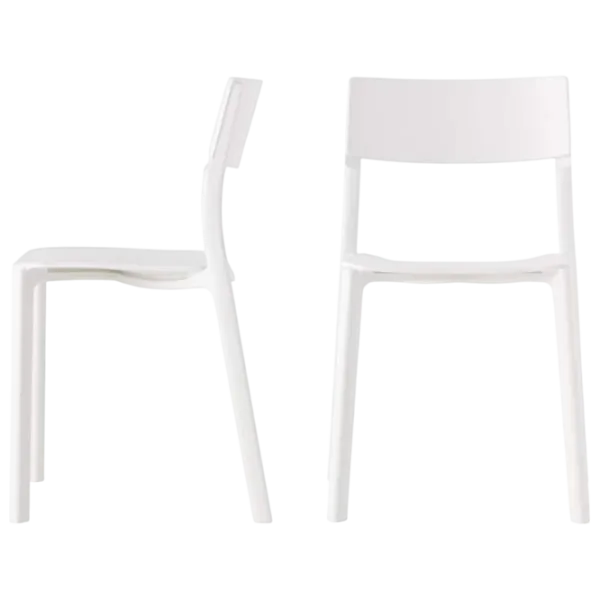 Обеденные стол со стульями Ikea Melltorp/Janinge Прямоугольная / ДСП / Белый photo 2
