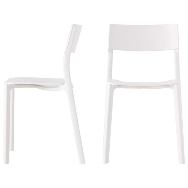 Обеденные стол со стульями Ikea Melltorp/Janinge Прямоугольная / ДСП / Белый photo 2