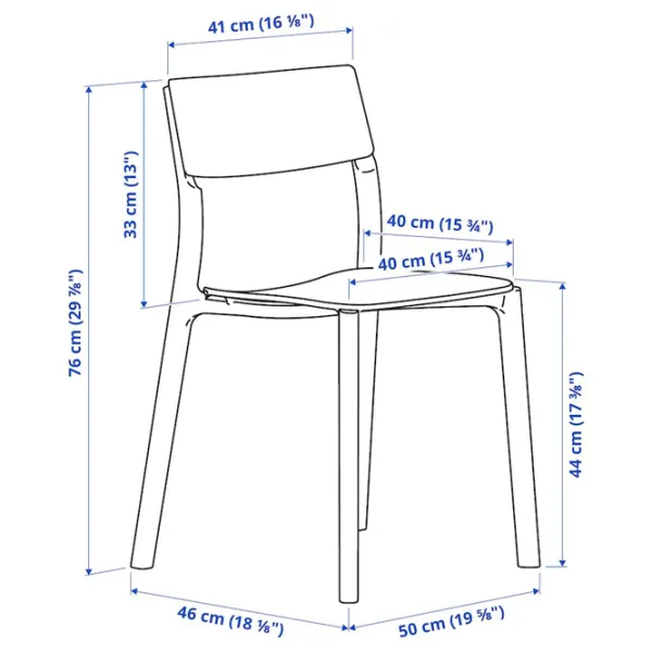 Обеденные стол со стульями Ikea Melltorp/Janinge Прямоугольная / ДСП / Белый photo 7