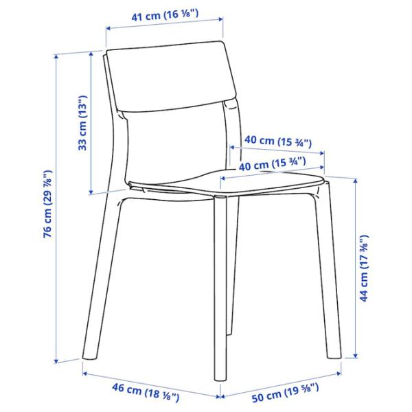 Обеденные стол со стульями Ikea Melltorp/Janinge Прямоугольная / ДСП / Белый photo 7
