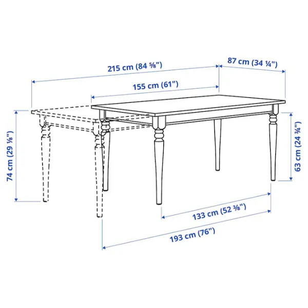 Обеденные стол со стульями Ikea Ingatorp/Ingolf/Hallarp Прямоугольная / ДСП / Белый photo 7