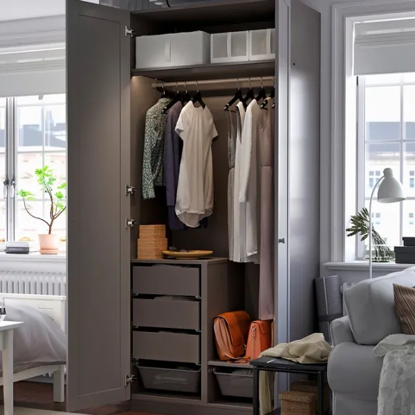 Dulap Ikea Pax/Gullaberg 100 x 60 x 236.4 / DSP / Gri închis photo 3