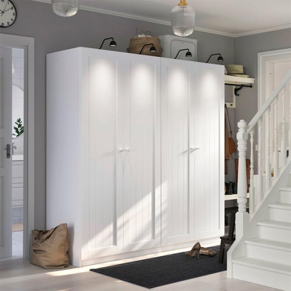 Шкаф Ikea Pax/Gullaberg 200 x 60см x 201.2 / ДСП / Белый photo 2