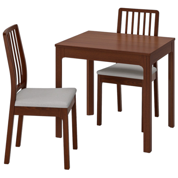Обеденные стол со стульями Ikea Ekedalen/Orrsta Прямоугольная / ДСП / Коричневый photo 1