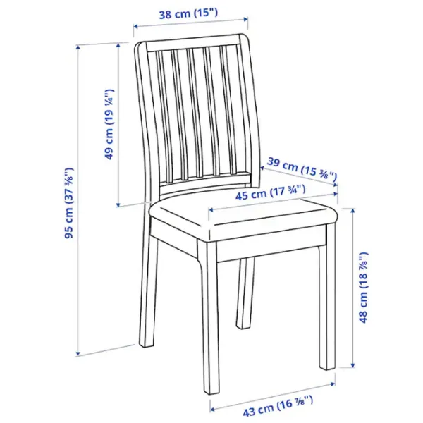 Обеденные стол со стульями Ikea Ekedalen/Orrsta Прямоугольная / ДСП / Коричневый photo 7