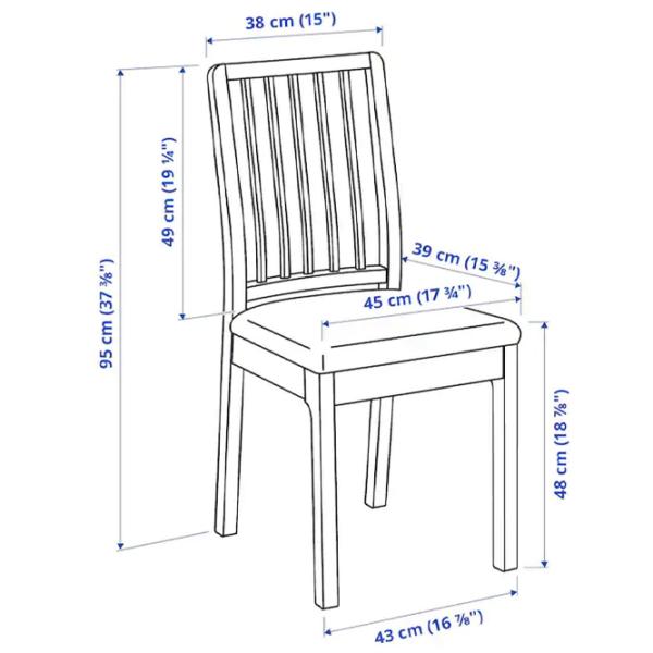 Обеденные стол со стульями Ikea Ekedalen/Orrsta Прямоугольная / ДСП / Коричневый photo 7