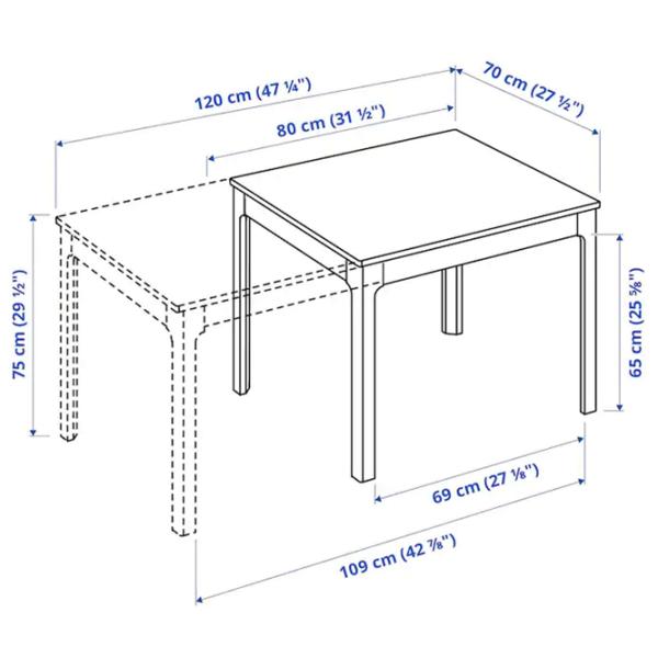 Обеденные стол со стульями Ikea Ekedalen/Orrsta Прямоугольная / ДСП / Коричневый photo 8