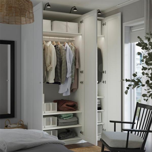 Шкаф Ikea Pax/Gullaberg 150 x 60см x 236.4 / ДСП / Белый photo 5