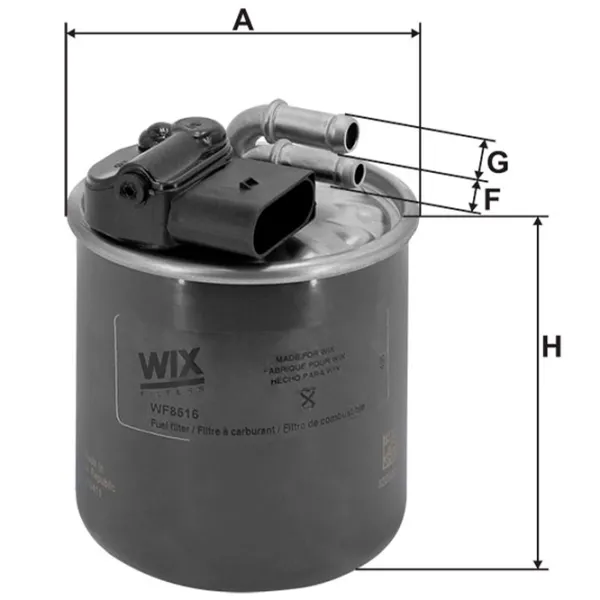 Filtru combustibil Wix Filters WF8516 91 mm photo 2