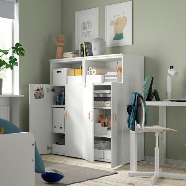 Шкаф Ikea Smastad/Platsa 120 x 42см x 123 / ДСП / Белый photo 3