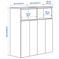 Шкаф Ikea Smastad/Platsa 120 x 42см x 123 / ДСП / Белый photo 4