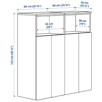 Шкаф Ikea Smastad/Platsa 120 x 42см x 123 / ДСП / Белый photo 5