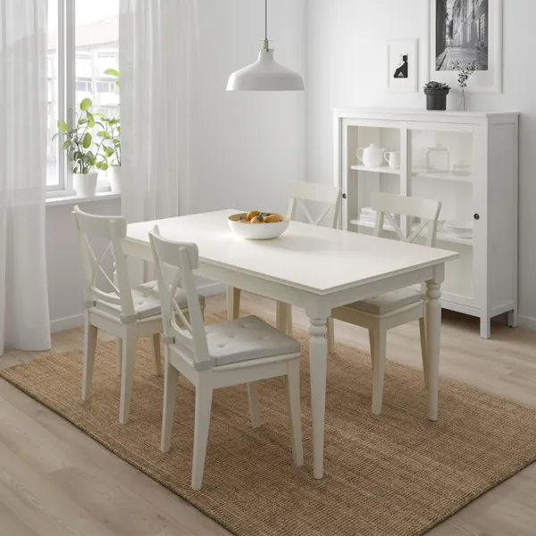 Set masă și scaune Ikea Ingatorp/Ingolf Dreptunghiulară / PAL / White photo 6