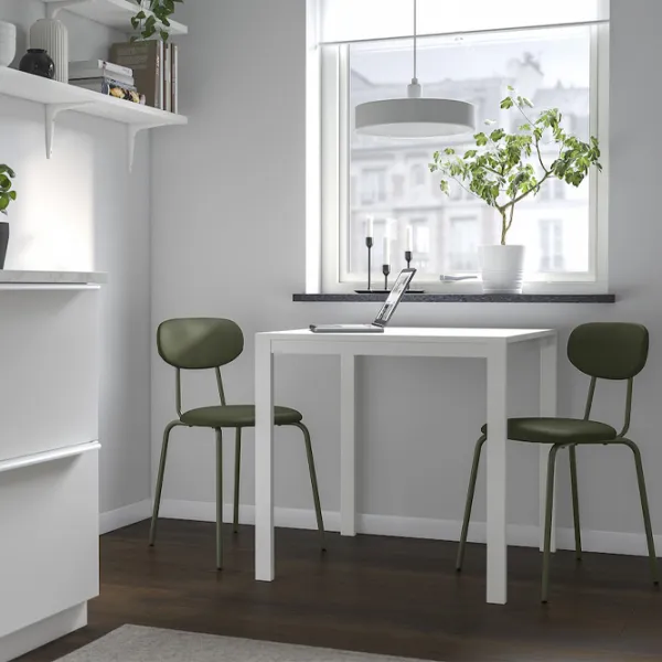Обеденные стол со стульями Ikea Melltorp/Ostano/Remmarn Прямоугольная / ДСП / Белый photo 7