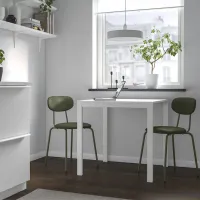Set masă și scaune Ikea Melltorp/Ostano/Remmarn Dreptunghiulară / PAL / White photo 7