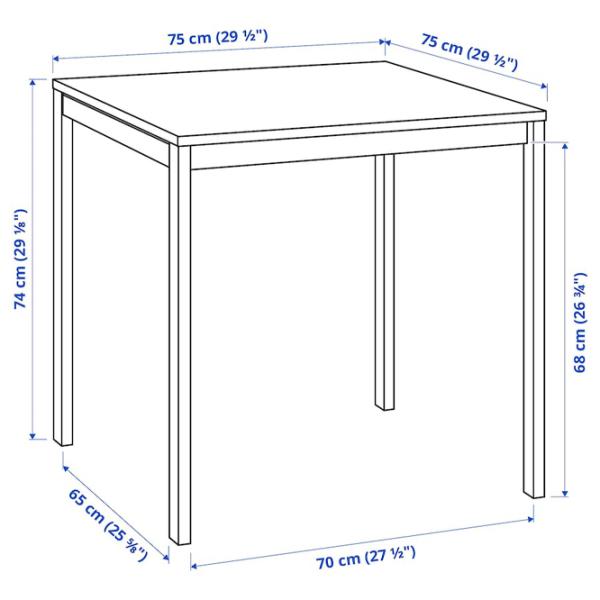 Обеденные стол со стульями Ikea Melltorp/Ostano/Remmarn Прямоугольная / ДСП / Белый photo 9