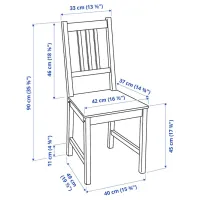Set masă și scaune Ikea Pinntorp Dreptunghiulară / Lemn / Light Brown photo 8
