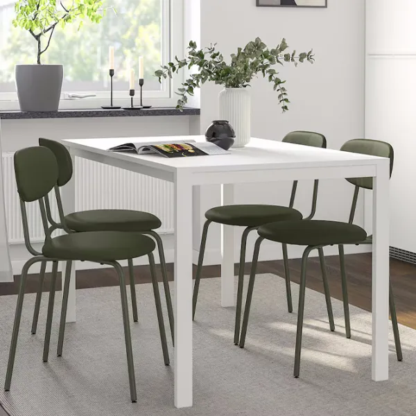 Обеденные стол со стульями Ikea Melltorp/Ostano/Remmarn Прямоугольная / ДСП / Белый photo 7 Обеденные стол со стульями Ikea Melltorp/Ostano/Remmarn Прямоугольная / ДСП / Белый photo 7