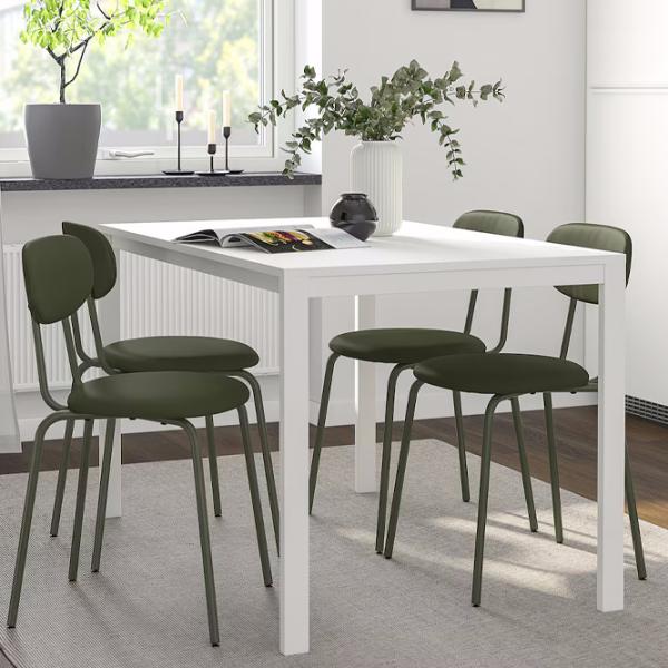 Обеденные стол со стульями Ikea Melltorp/Ostano/Remmarn Прямоугольная / ДСП / Белый photo 7 Обеденные стол со стульями Ikea Melltorp/Ostano/Remmarn Прямоугольная / ДСП / Белый photo 7