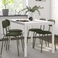 Set masă și scaune Ikea Melltorp/Ostano/Remmarn Dreptunghiulară / PAL / White photo 7