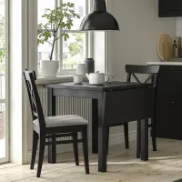 Set masă și scaune Ikea Nordviken/Ingolf/Nolhaga Pătrată / PAL / Black photo 8