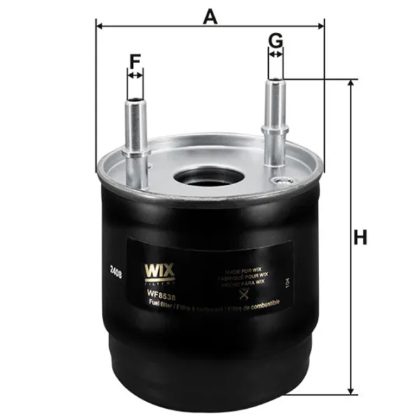 Filtru combustibil Wix Filters WF8538 10 mm photo 2