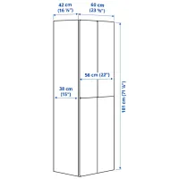Шкаф Ikea Smastad/Platsa 60 x 42см x 181 / ДСП / Белый photo 6