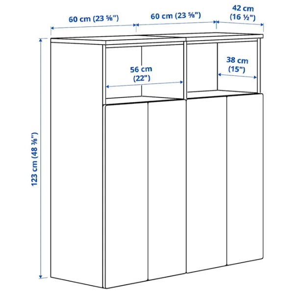 Dulap Ikea Smastad/Platsa 120 x 42 x 123 / DSP / Alb photo 5