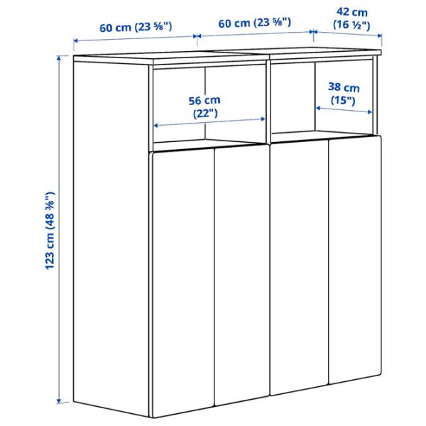 Dulap Ikea Smastad/Platsa 120 x 42 x 123 / DSP / Alb photo 5
