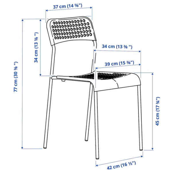 Обеденные стол со стульями Ikea Gunde/Adde Квадратная / Дерево / Черный photo 4