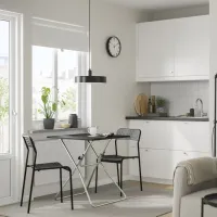 Set masă și scaune Ikea Gunde/Adde Pătrată / Lemn / Black photo 6