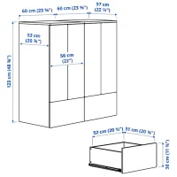 Dulap Ikea Smastad/Platsa 120 x 42 x 123 / DSP / Alb photo 6