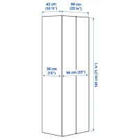 Dulap Ikea Smastad/Platsa 60 x 42 x 181 / DSP / Alb photo 8