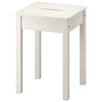 Обеденные стол со стульями Ikea Hauga Квадратная / ДСП / Белый photo 3