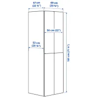 Dulap Ikea Smastad/Platsa 60 x 57 x 181 / DSP / Alb photo 8