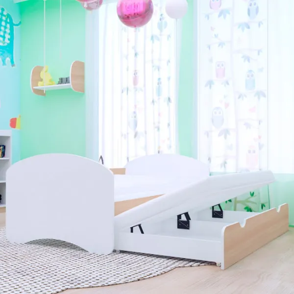 Pat pentru copii Happy Babies Happy 90 x 180 cm / PVC / Light Pear photo 3