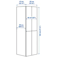Dulap Ikea Smastad/Platsa 60 x 57 x 181 / DSP / Alb photo 8