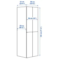 Dulap Ikea Smastad/Platsa 60 x 57 x 181 / DSP / Alb photo 6