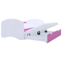 Pat pentru copii Happy Babies Happy 90 x 180 cm / PVC / Pink