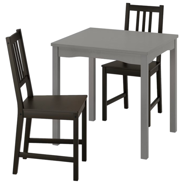 Set masă și scaune Ikea Hauga/Stefan Pătrată / PAL / Gray photo 1